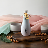 HANEGA HYO 7-Year aged vinegar (showing bojagi and ingredients)